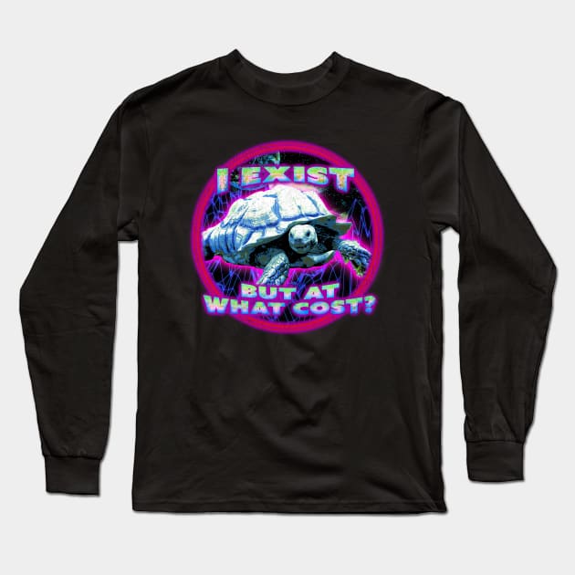 Vintage Existential Dread Turtle Long Sleeve T-Shirt by RadicalLizard